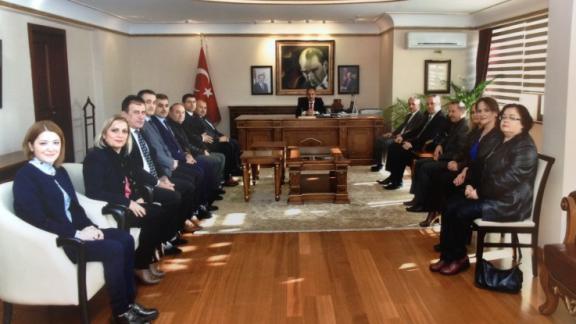 Valimiz Sayın Mehmet AKTAŞ 10 Kasım Atatürkü Anma Programı Organizasyonunda Görevli Öğretmenleri Makamında Ağırladı