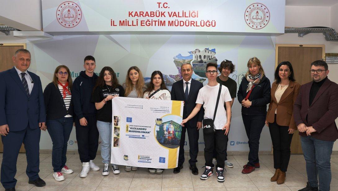İl Millî Eğitim Müdürümüz Nevzat AKBAŞ Erasmus+ Okul Eğitimi Akreditasyonu Projesi Kapsamında Romanyalı Öğretmen ve Öğrencileri Ağırladı