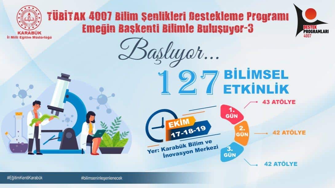 4007 Bilim Şenlikleri Destekleme Programı Başlıyor